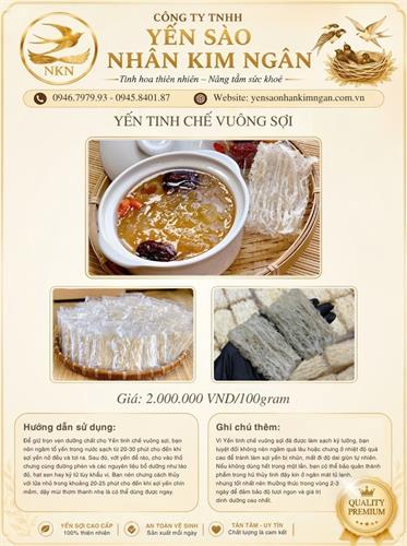 Yến tinh chế vuông sợi